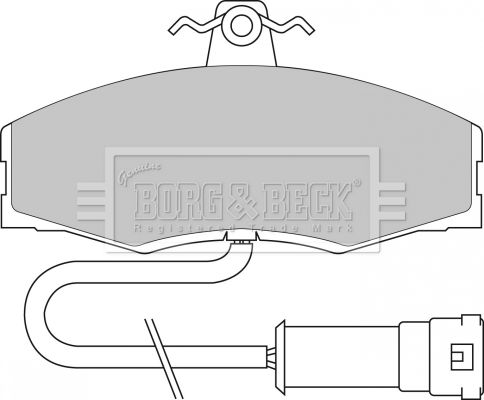 BORG & BECK Комплект тормозных колодок, дисковый тормоз BBP1060
